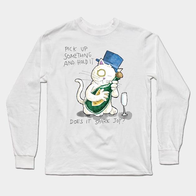 Dapper Cat - Spark joy Long Sleeve T-Shirt by johnnybuzt